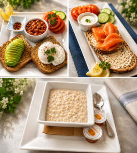 Some breakfast choices Some breakfast choices