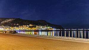 Llandudno promenade at night