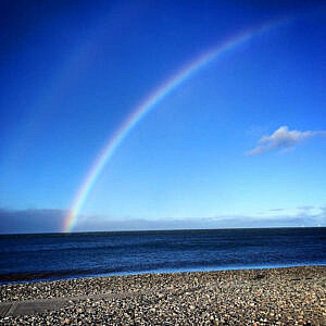 Rainbow at Llandudno beach