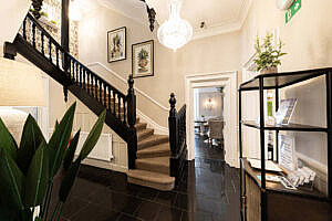 Base of stairs to bedrooms